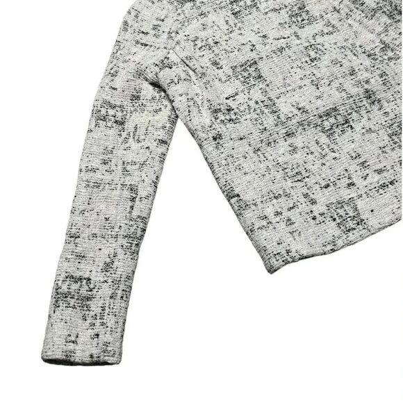 Derek Lam 10 Crosby women’s White & Black Tweed High-Low Zip-Up Jacket size 4 - Picture 5 of 8